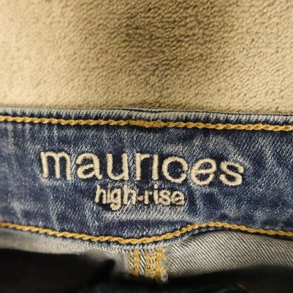 Maurices Jeans High Rise Skinny Women's Medium Short blue stretch - Picture 3 of 12